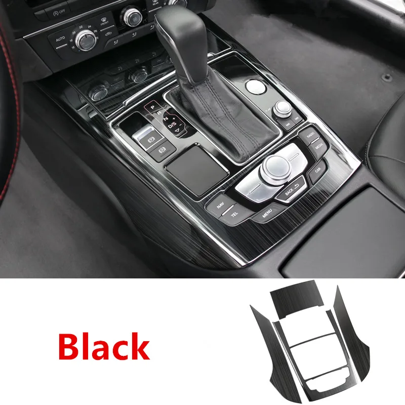 gear shift Автомобиль Стайлинг двери панели декоративные крышки отделка для Audi A6 C7 2012-18 салон, Торпедо переключения передач рамочные полосы вентиляционные отверстия наклейки - Название цвета: gear shift