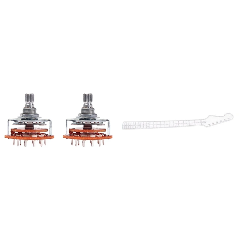 

2 Pcs 3P4T 3 Pole 4 Position & 1 Pcs Acrylic Guitar Neck Ruler