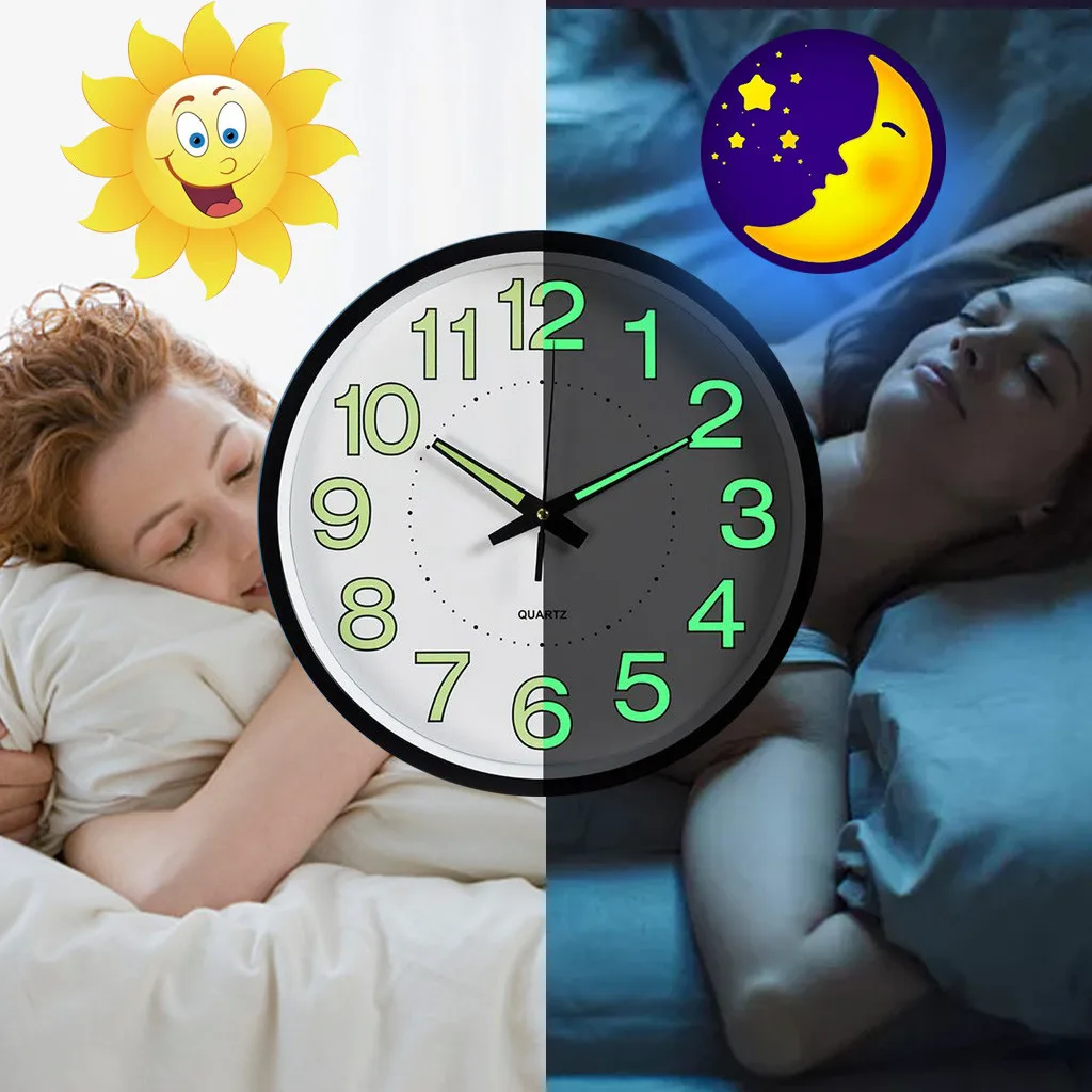 Часы настенные кварцевые Светящиеся в темноте 12 дюймов 30 см|Настенные часы| |