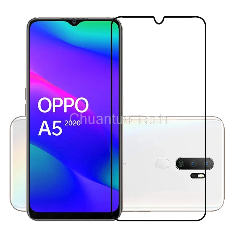 Защитная пленка на весь экран для OPPO A5 2020 защита от царапин закаленное стекло
