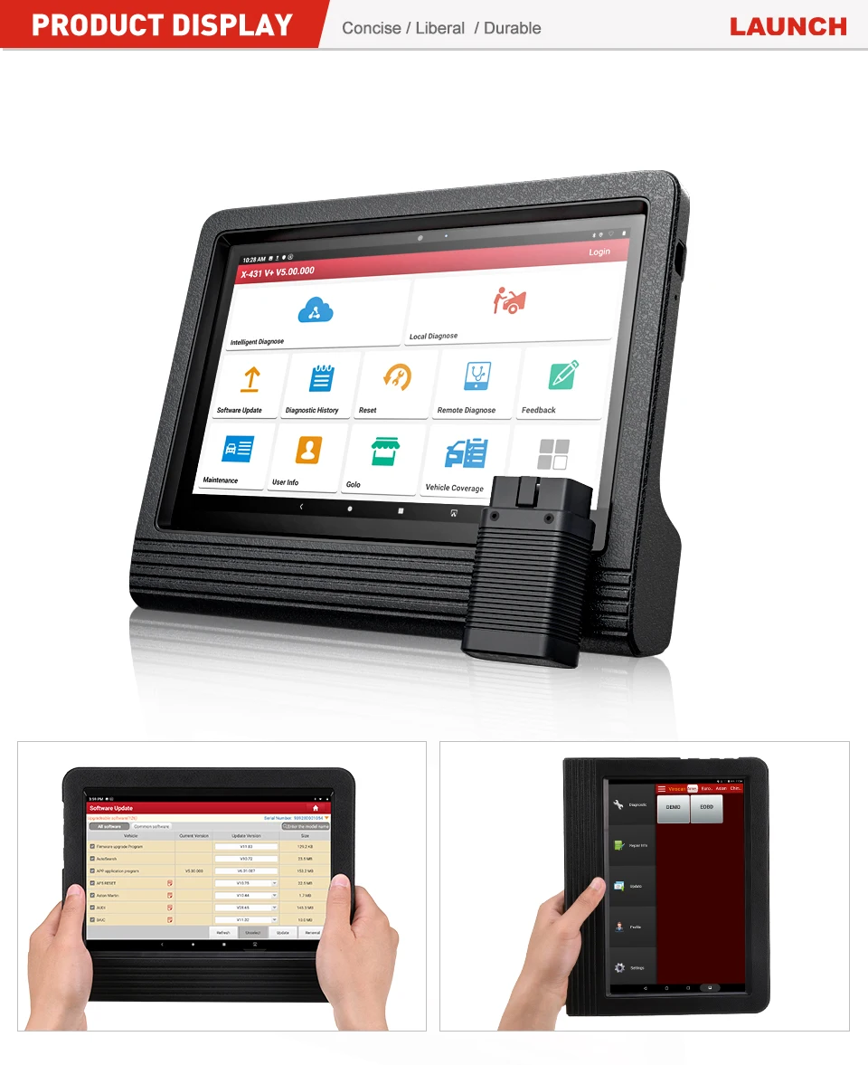 LAUNCH X431 V+ V PLUS 10" V4.0 OBD2 Scanner Car Diagnostic Tools PRO G3 Vehicle Immobilizer Programmer Key Programming Tool |