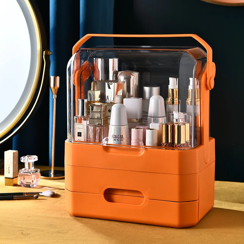 

Makeup Organizer Box Organizer for Small Things Cosmetic Storage Dustproof Lipstick Mask Skin Care Product Desktop Drawer Rack