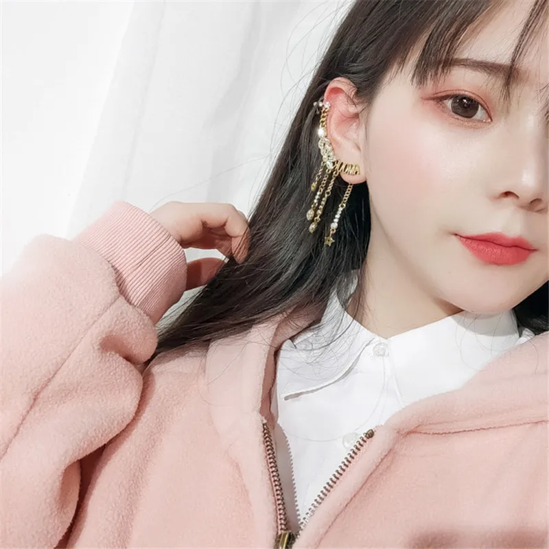 MWsonya модные корейские Ретро Геометрические кисточки клипсы для ушей элегантные