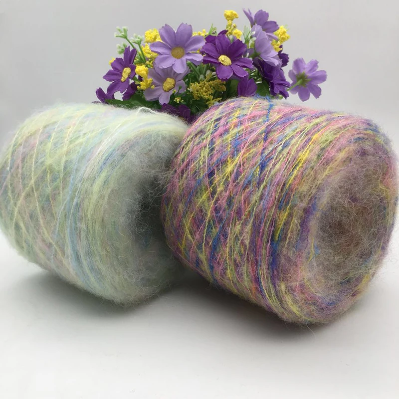 2 Теннисные Мячи * 100g пространства на основе красителя шерсть мохер пряжа для