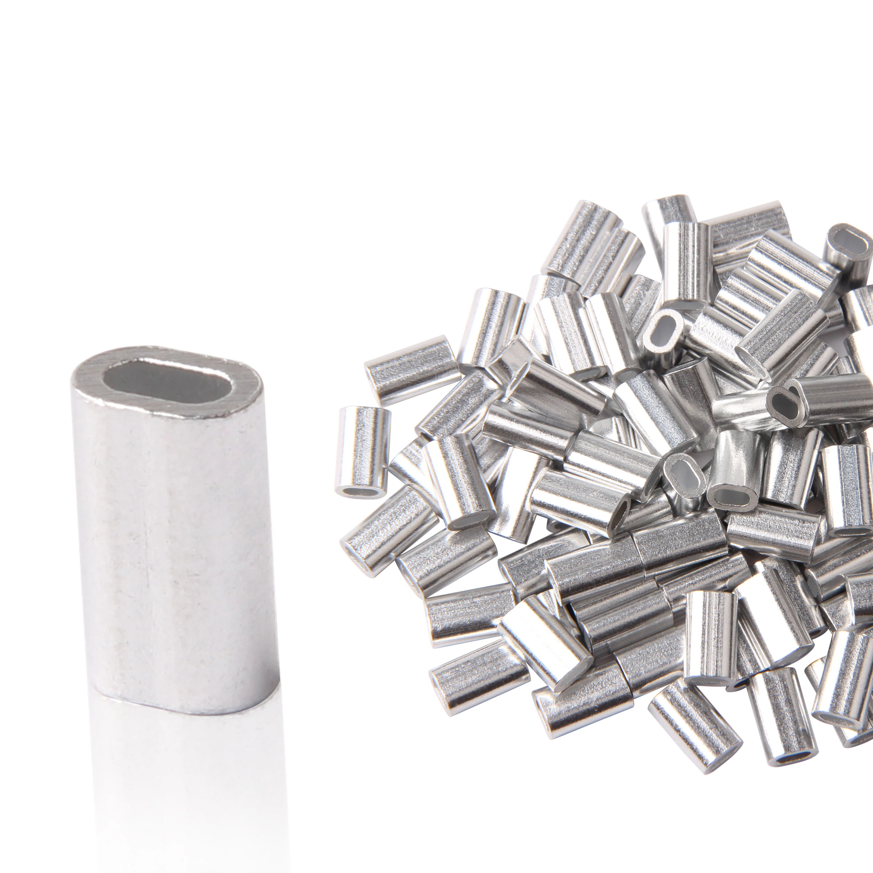 100 шт. алюминиевые плоские рыболовные трубки|Рыболовные снасти| |