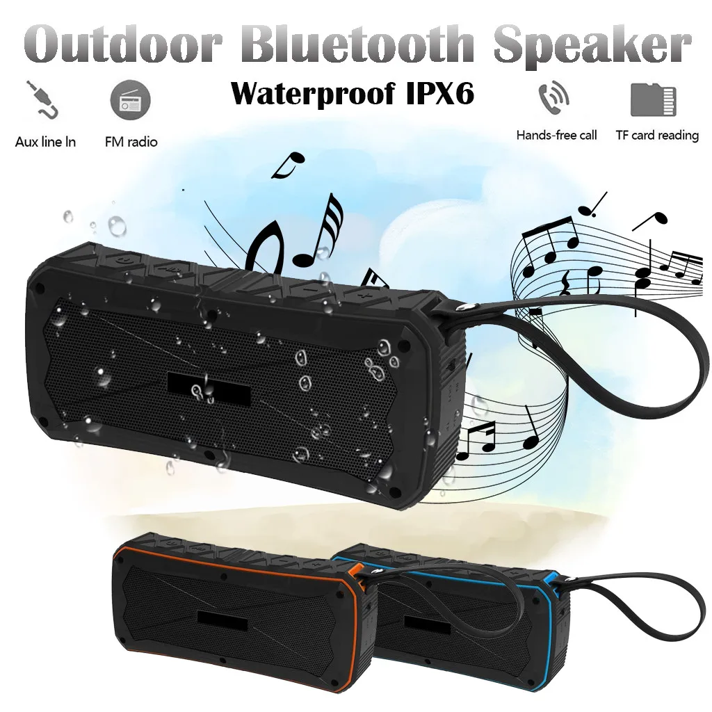 50 # Портативный беспроводной Bluetooth динамик стерео звук бар TF FM радио сабвуфер