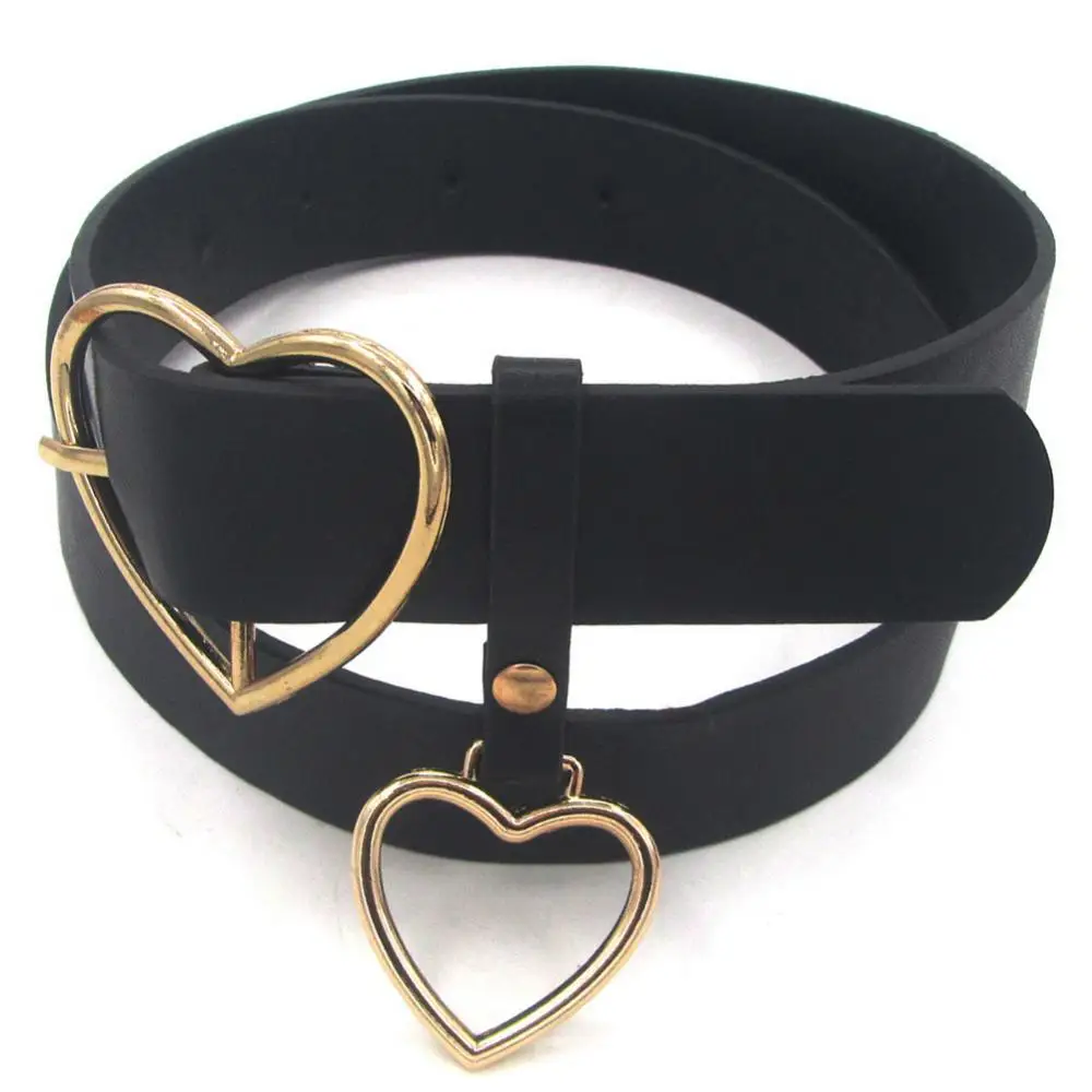 

2021 Fashion Female Leather Belt Women Metal Buckle Stylish Ladies Vintage Heart Buckle Leisure Leather Belt Trouser Accessories