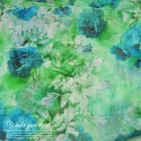 silk georgette chiffon fabric dress simple and elegant light green hazy thin skirt shirt diy patchwork tissue