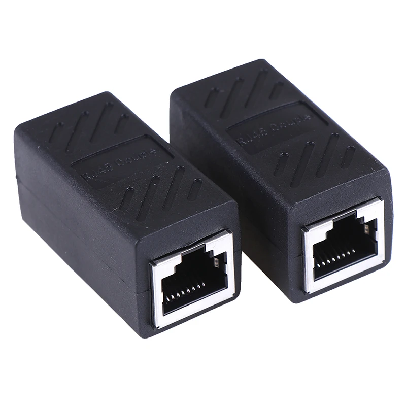 RJ45 LAN разъем 2 шт Встроенный Cat7/Cat6/Cat5e Ethernet кабель удлинитель адаптер|Компьютерные