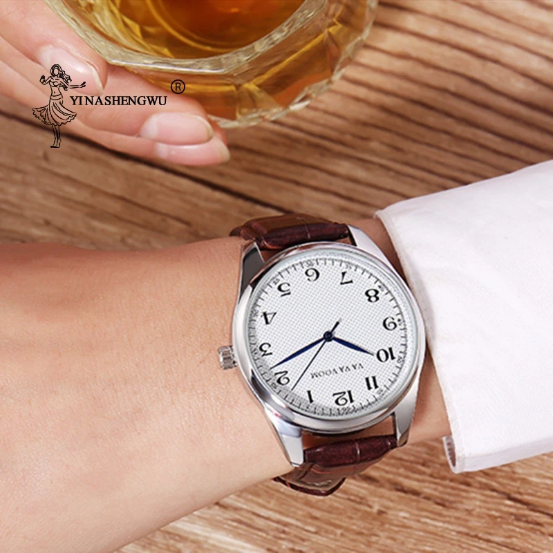 

Men's Classic Belt Stainless Steel Quartz Watch Business Casual Surfing Men's Crown Watch Fashion Big Digital Piano Scale Watch