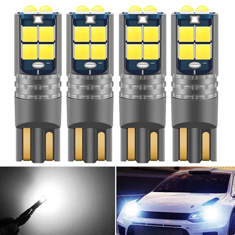 

4X T10 белый Автомобильный светодиодный T10 Canbus без ошибок 194 W5W 10SMD 3030 лампочка для парковки автомобиля боковой свет Автомобильный Стайлинг лам...