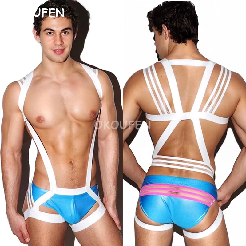 Новый модный сексуальный мужской ажурный сиамский нагрудный ремень для ночного