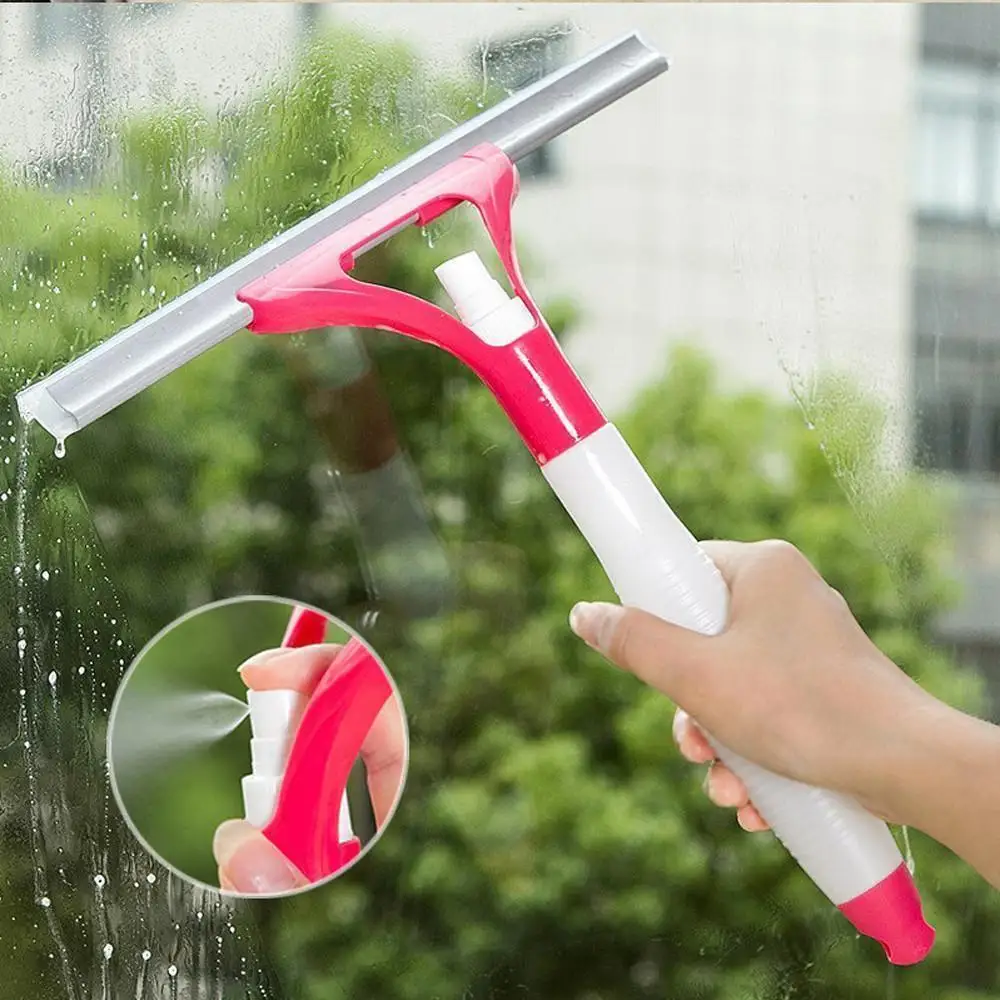 

Bathroom Mirror Cleaner With Silicone Blade & Holder Hook Kitchen Cleaner Car Glass Shower Squeegee Window Glass Wiper Scraper