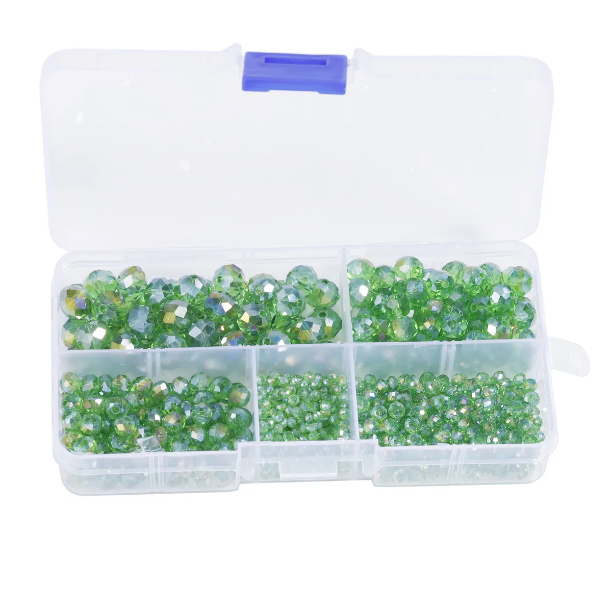 

2mm 4mm 6mm 8mm 10mm Crystal Flat Beads Glass Artificial Crystal Beads Boxed Combination 712 PCs beads