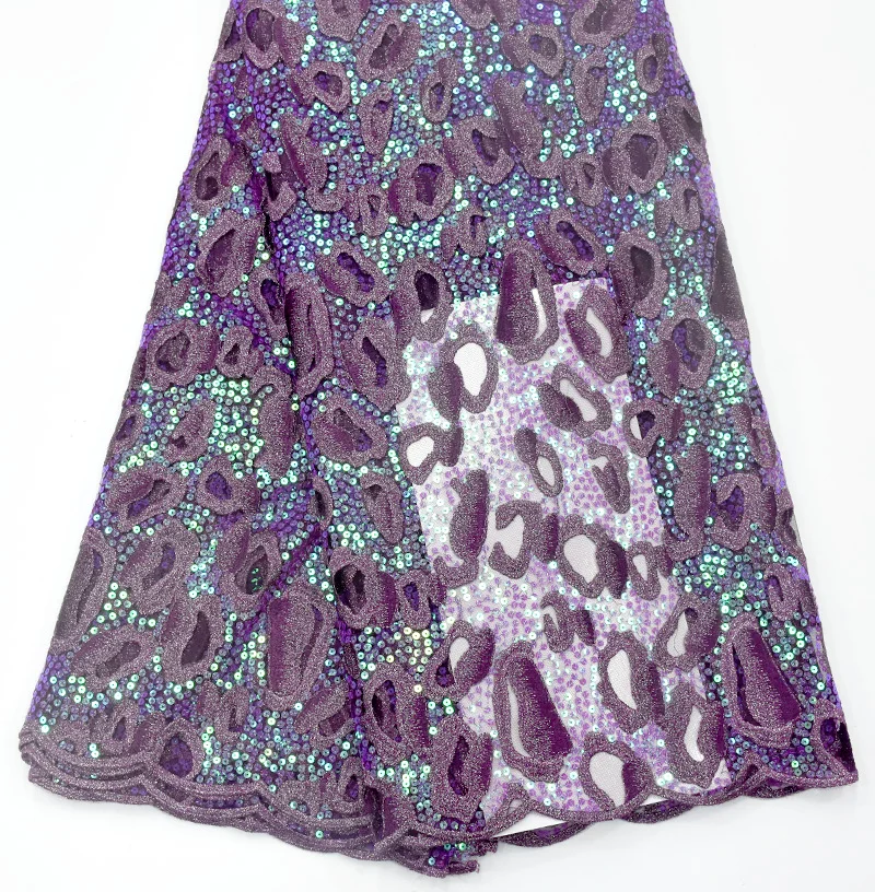 

Nigerian french lace fabric Two-tone stone and beads embroidered Lace fabric for WEDDING dress luxury