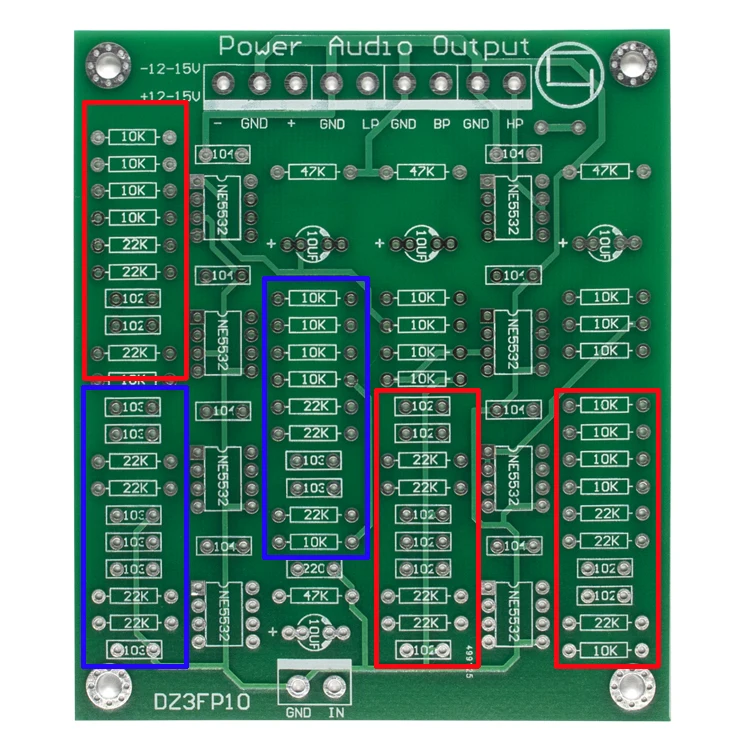 Preamp NE5532 Op может настроить/настроить три-кроссовер с делителем частоты тройной