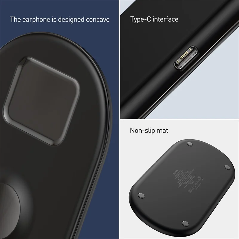 Xiaomi Qi Беспроводное зарядное устройство Быстрая Беспроводная Полная нагрузка 3 в 1