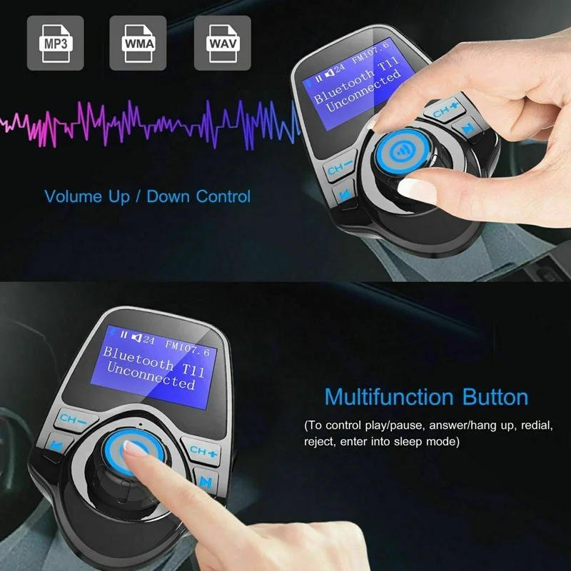 Прямая поставка автомобильный комплект беспроводной Bluetooth fm передатчик USB