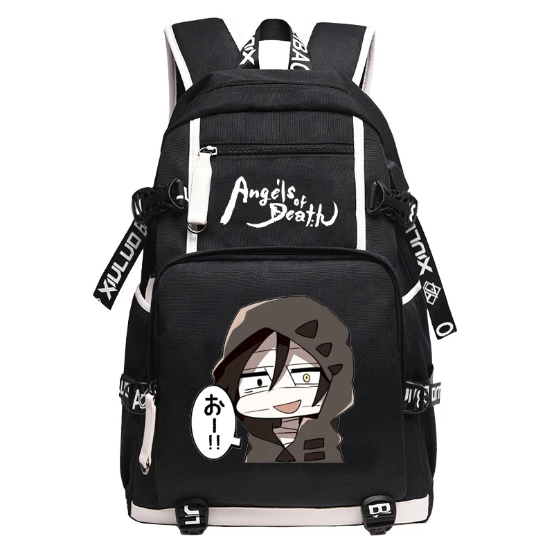 Angels of Death Anime Bag Large-capacity schoolbag Students creative personality fashion casual backpack laptop bag |