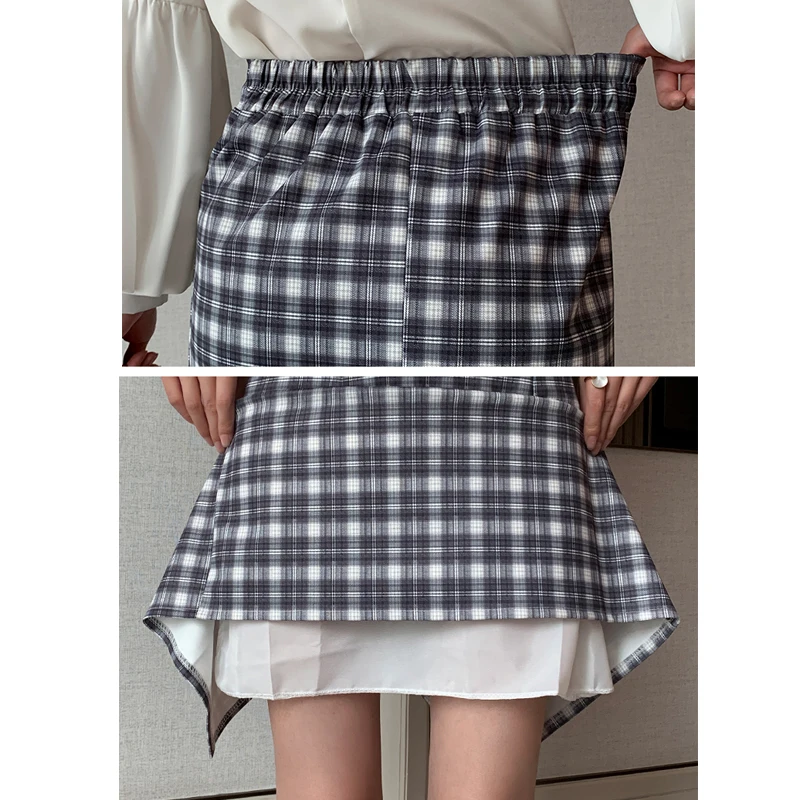 

Plaid Skirt Japanese Harajuku Spring Summer Women Midi Skirt High Waist A-Line Female Korean Style Streetwear Elegant Skirts