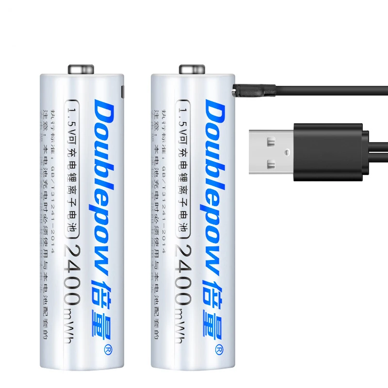 

1PC 1.5V 1000mWh AAA 2400mWh AA Rechargeable Battery USB Charging Li-ion Rechargeable Bateria for Camera Flashlight Toy Battery