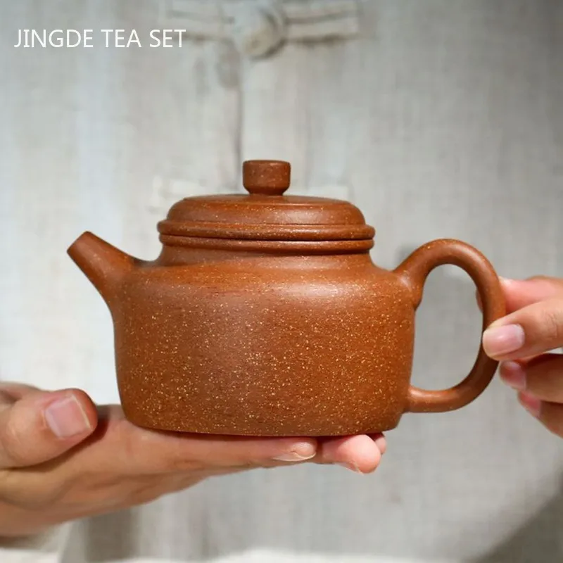 

Chinese Yixing Handmade Tea Pot Famous Purple Clay Teapot Beauty Kettle Raw Ore Teaware Tie Guanyin Tea Ceremony Gifts 250ml