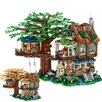 loz 1033 new product tree house 4761pcs mini building block assembly scene model toys for children birthday gift