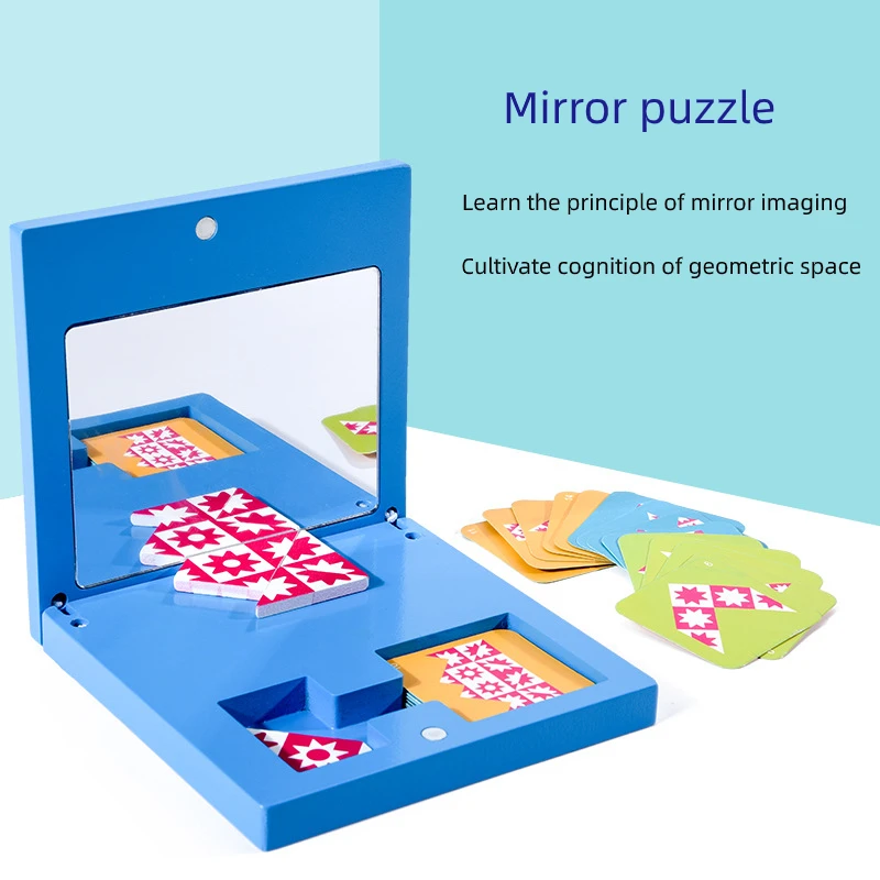 Деревянный Зеркальный пазл-головоломка игра для раннего развития развивающий