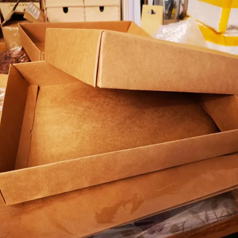 10 размеров упаковочная черно-белая крафт-бумага подарочная картонная коробка из крафт-картона Пустая Картонная Бумага Подарочная бумажная коробка с крышкой подарочная упаковочная коробка