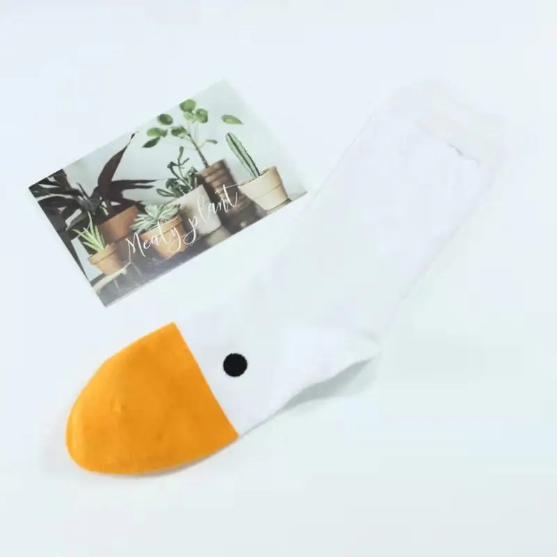 

Womens Funny Goose Game Crew Socks Untitled Animal Novely Puppets Cotton Hosiery X5XD