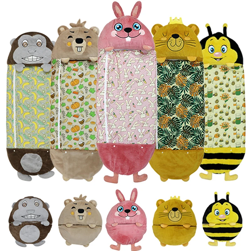 

Children Christmas Gift Animal Cartoon Sleeping Bag For Children Fluffy Blanket Unicorn Onesie Kids Pijama For Boys Girl Costume