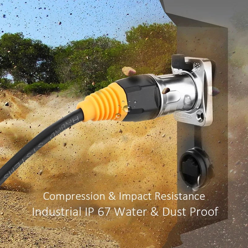 Сетевые водонепроницаемые соединители IP67 RJ45/Ethernet RJ45 водонепроницаемый штекер +