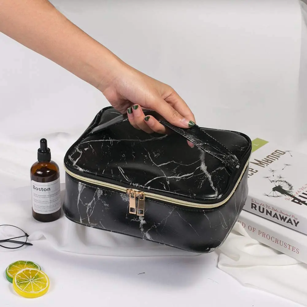 Женская кожаная косметичка для девушек органайзер косметики