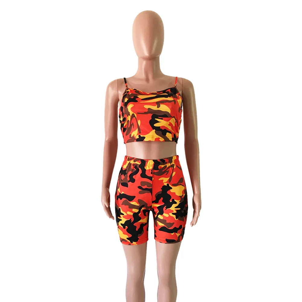 

Plus Size S-3XL Summer 2020 Two Piece Set Crop Top And Shorts Tracksuit Women 2 Piece Set Matching Sets Jogging Femme Outfits