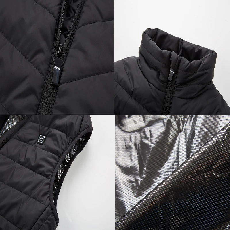 Мужской осенне-зимний умный жилет с подогревом инфракрасным USB женская уличная