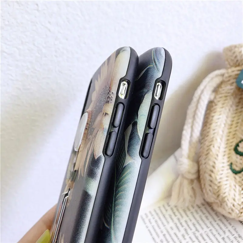 Чехол для iPhone 11 Pro Max XR XS 6 6S 7 8 Plus X Hide Loop Ring Holder с подставкой | Мобильные телефоны и