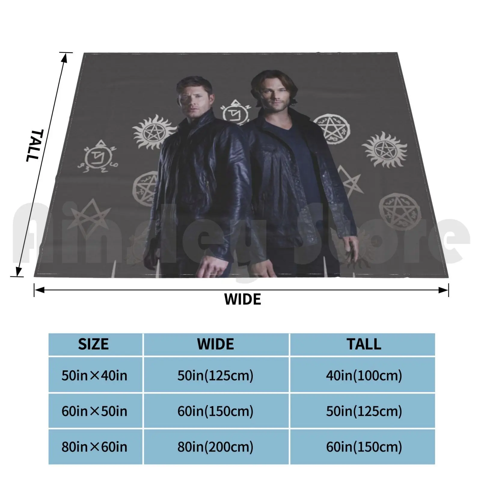 Сверхъестественное одеяло для последнего сезона модное под заказ