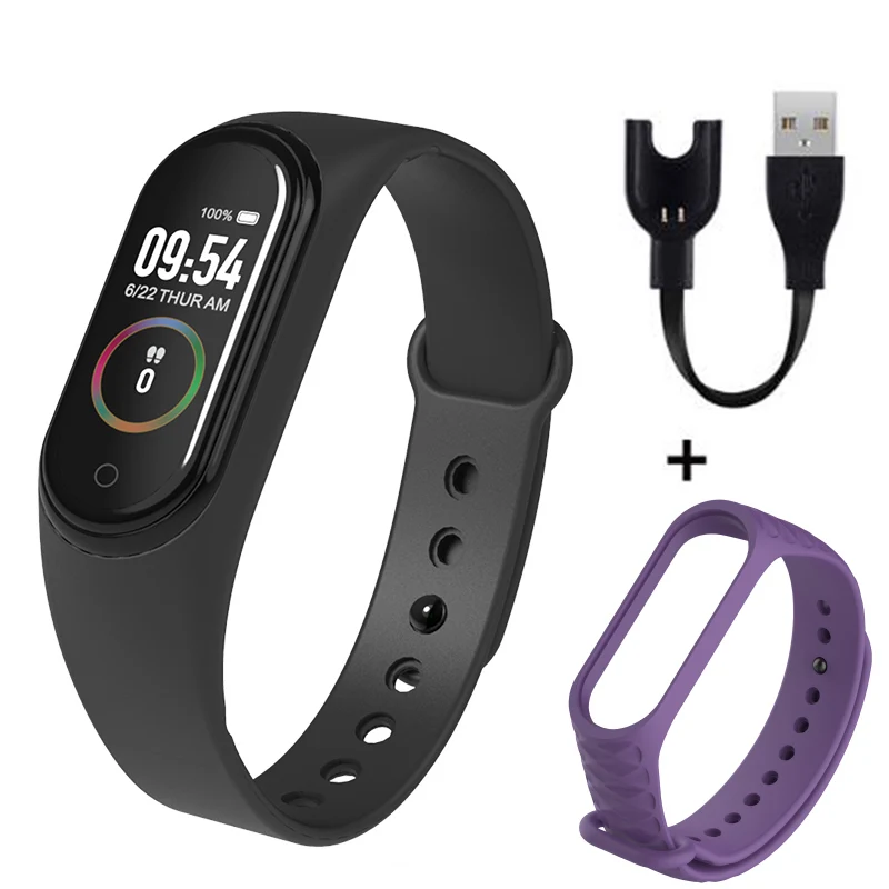 L M4 браслет Smartband Спортивный Браслет Smartwatch монитор сердечного ритма фитнес трекер активности кровяное давление Bluetooth - Цвет: L
