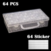 64pcs bottles diamond painting tools accessories storage box beads container diamond embroidery stone mosaic convenience box