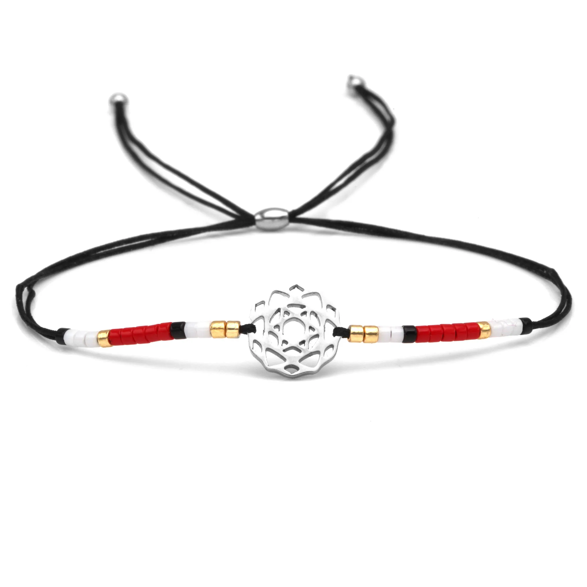 Японские стеклянные бусины Миюки в стиле бохо еврейский браслет из нержавеющей