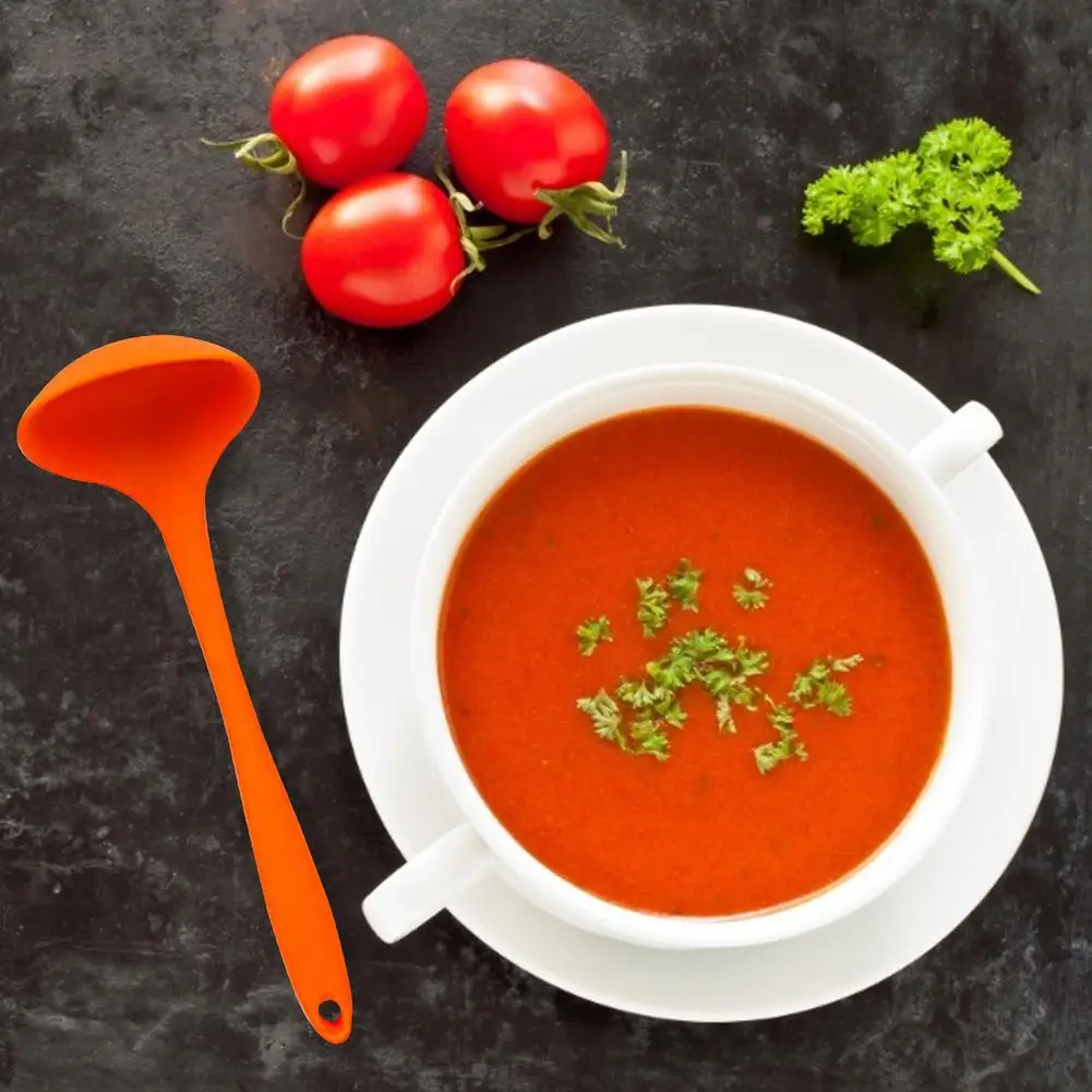 1 шт. силиконовая ложка для супа с длинной ручкой | Дом и сад