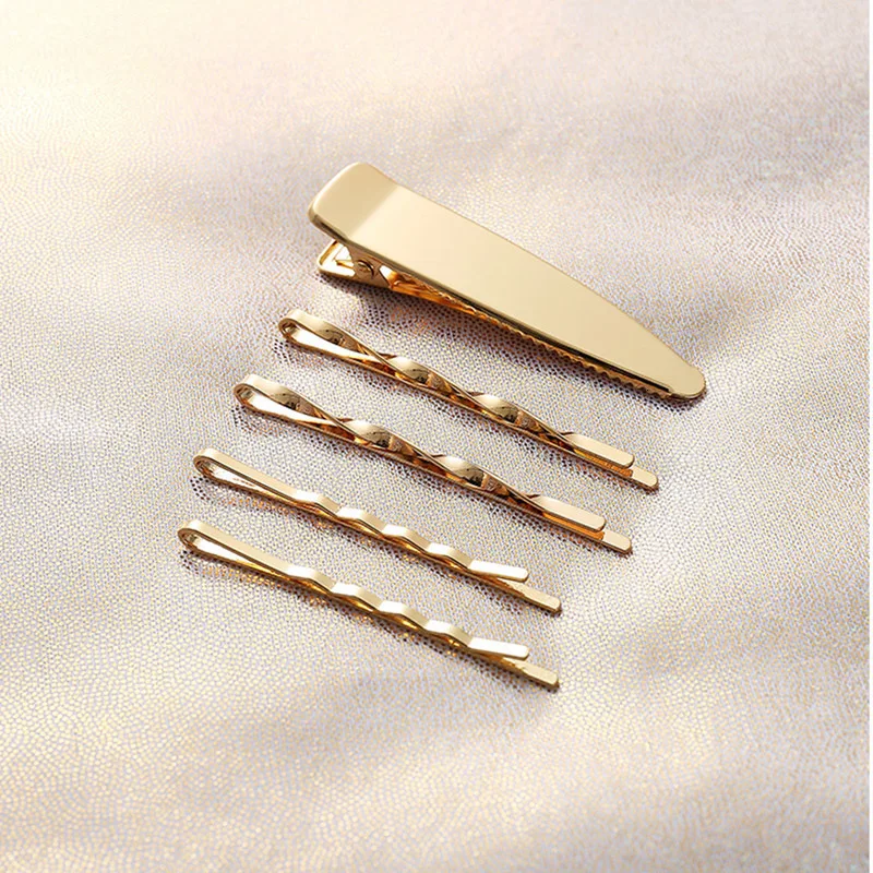 Женские заколки для волос с искусственным жемчугом корейские золотистые шпильки