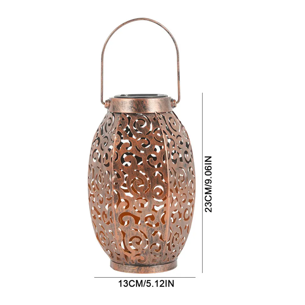 

1PC Solar Powered Hanging Light Wrought Iron Hollow Solar Landscape Light Wall Light for Outdoor Backyard Garden Decoration