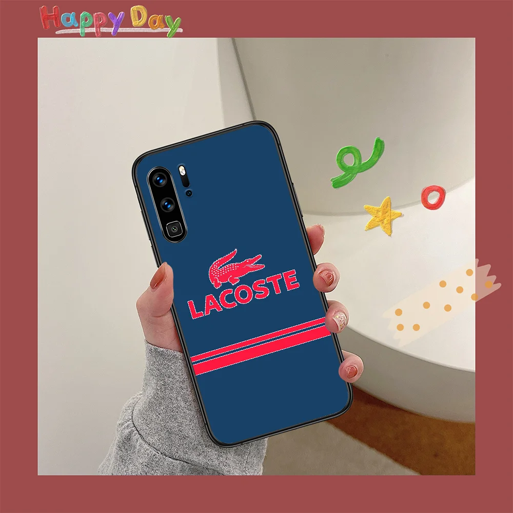 

French luxury brand LACOETE Phone Case For HUAWEI P 9 10 20 30 40 Lite smart Pro Z 2019 Nova 5T 6 7 i black Waterproof Silicone