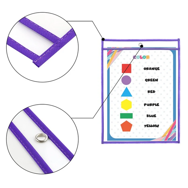 Многоразовые сухие стираемые карманные рукава с держателем маркер разных цветов