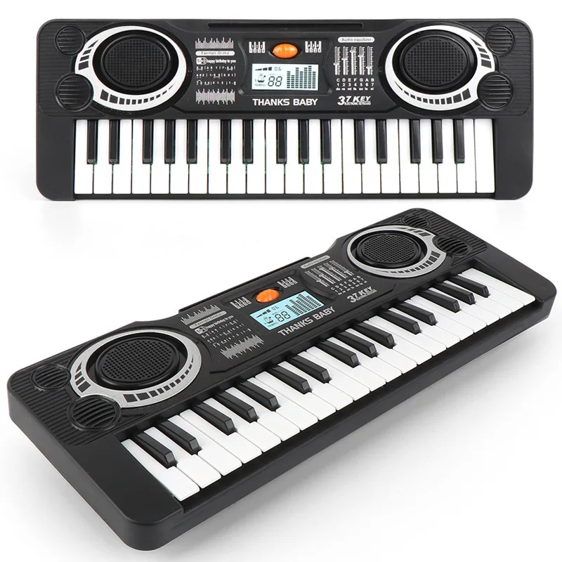 

Детская игрушка, электронное пианино 37 клавиш, музыкальный инструмент для мальчиков и девочек, имитация пианино, подарок для дошкольной муз...