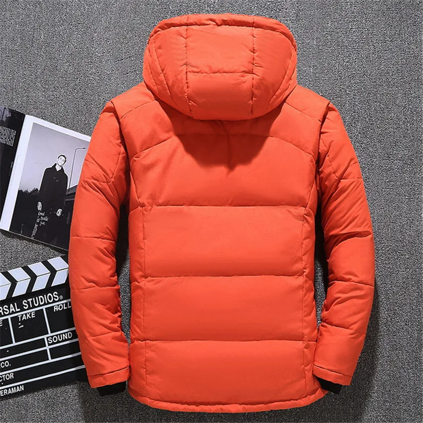 Мужская парка с капюшоном Roupas повседневная утепленная ветрозащитная больших