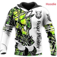 mens upper clothing boar hunter camouflage 3d printing fashion casual zipper hoodie unisex sweatshirthoodie autumn and winter