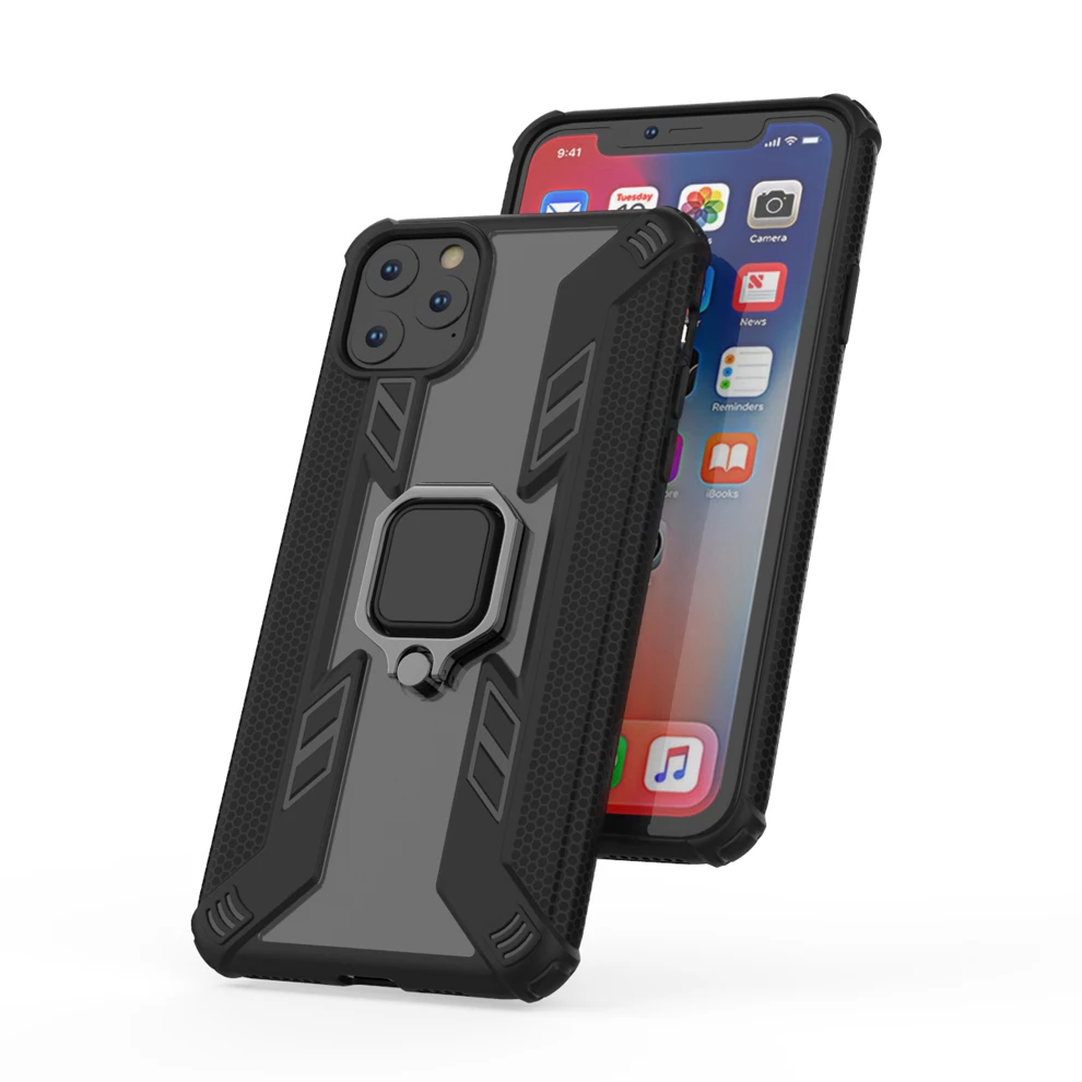2019 новый случай для iPhone 11 Pro Max анти-амортизатор вращающийся стенд с металлическим