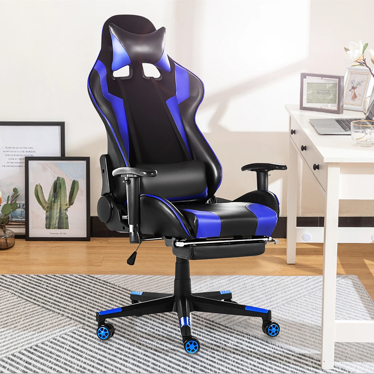 Internet Cafe Racing Leather Office Gaming Chair